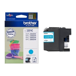 Brother LC221C Cyan Blækpatron (260s)