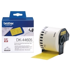 Brother DK44605 - 62 mm Gul selvklæbende aftagelige etikette - 30.48m
