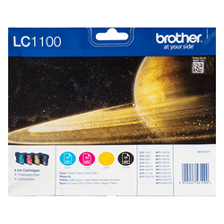 Brother LC1100VALBP Value Pack BK,C,M,Y blækpatron (450/325s)