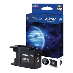 Brother LC1280XLBK Sort Blækpatron (2.400s)