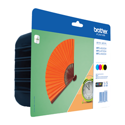 Brother LC129XLVALBP Value Pack BK,C,M,Y Blækpatron (2.400s / 1.200s)
