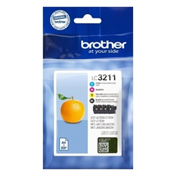 Brother LC3211VAL Value Pack BK,C,M,Y Blækpatron (200s)