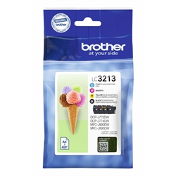 Brother LC3213VAL Value Pack BK,C,M,Y Blækpatron (400s)