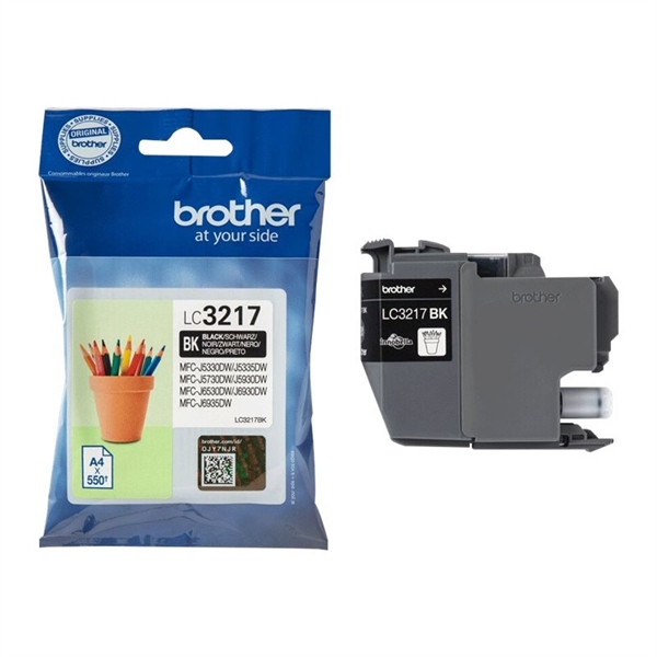 Brother LC3217BK Sort Blækpatron (550s)
