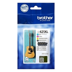 Brother LC421XLVAL Value Pack BK,C,M,Y Blækpatron (500s)