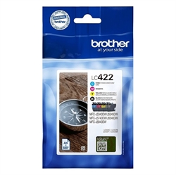 Brother LC422VAL Value Pack BK,C,M,Y blækpatron (550s)