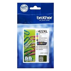Brother LC422XL Value-Pack BK,C,M,Y blæk