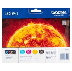 Brother LC980VALBP Value Pack BK,C,M,Y Blækpatron