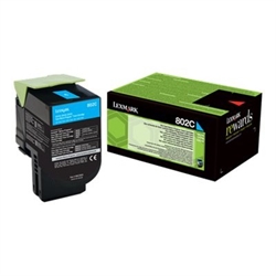 Lexmark 80C20C0 Toner Cyan (1.000s)