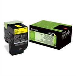 Lexmark 80C20Y0 Toner yellow (1.000s)