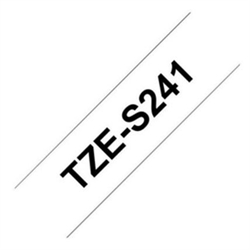 BROTHER TZe S241 Kompatibel tape 18mm, Sort tekst på Hvid 8M