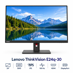 Lenovo ThinkVision E24q-30 24" – QHD IPS 100 Hz