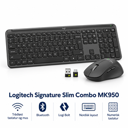 Logitech Signature Slim Combo MK950 – Tastatur og mus - Nordisk
