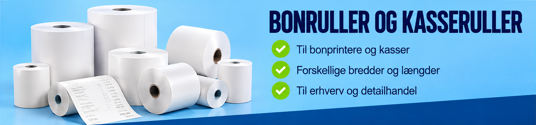 Bonruller og kasseruller til bonprintere