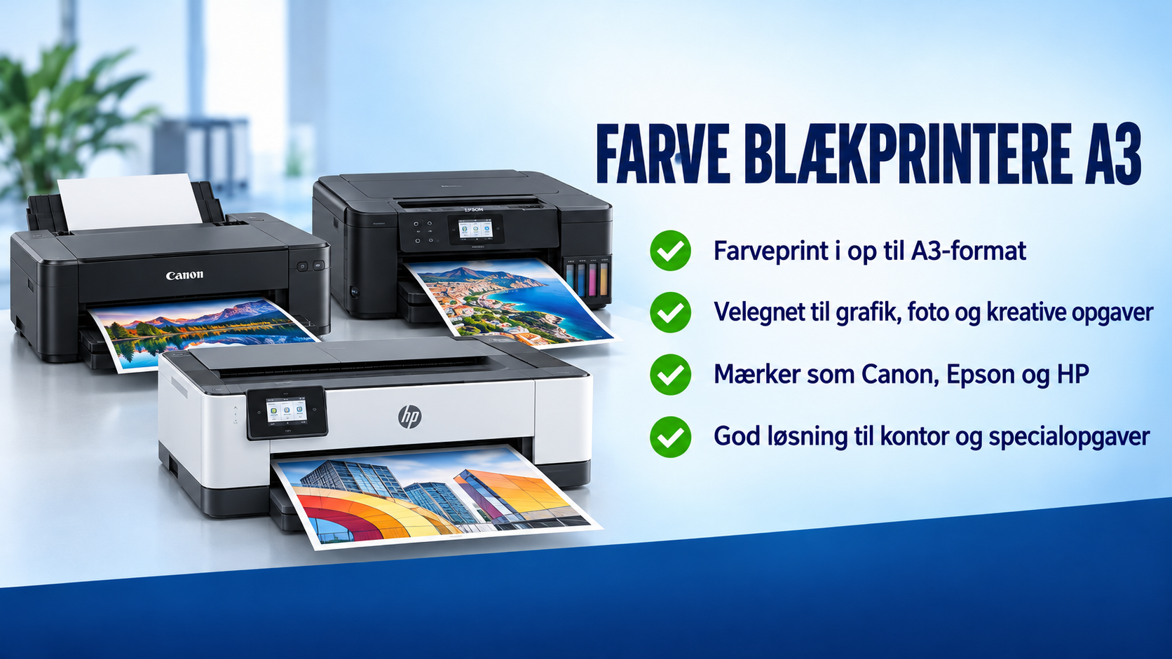 Farve BlækPrintere A3 hos OfficeWorld