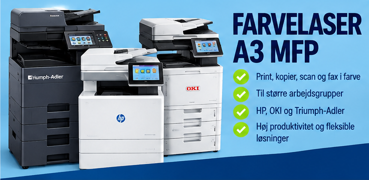 A3 farvelaser multifunktionsprintere