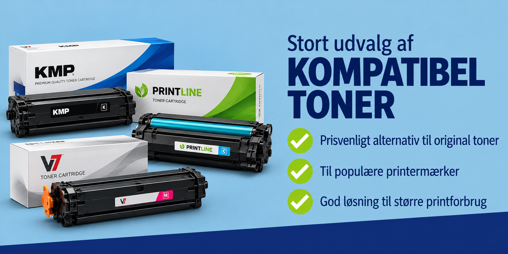 Kompatible tonerpatroner til printere