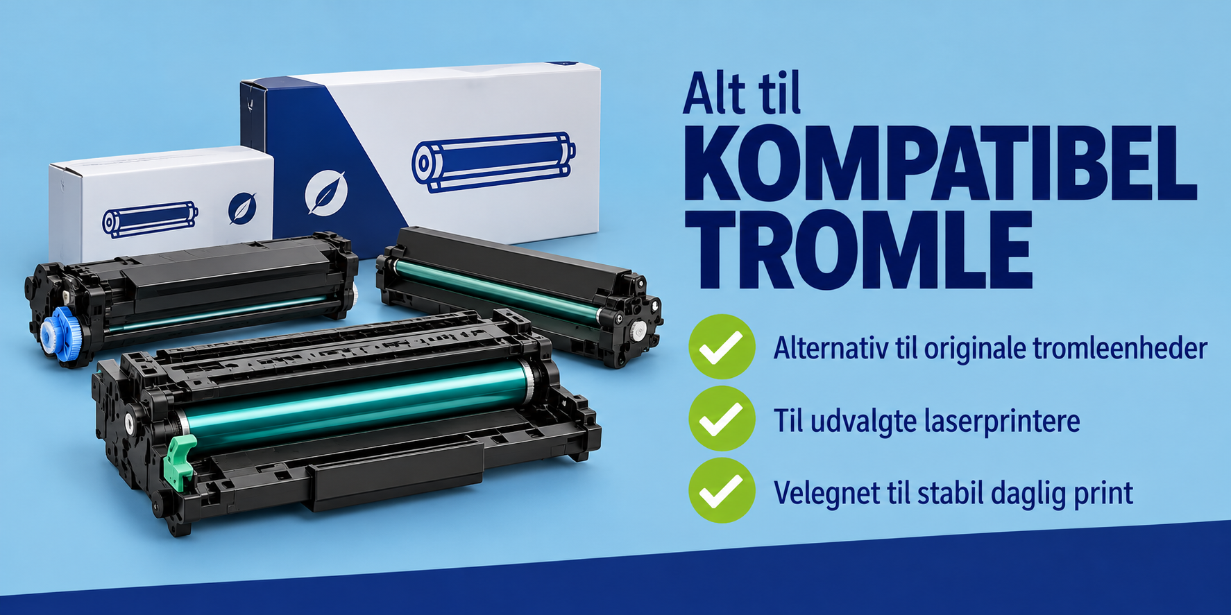Kompatible tromleenheder til laserprintere