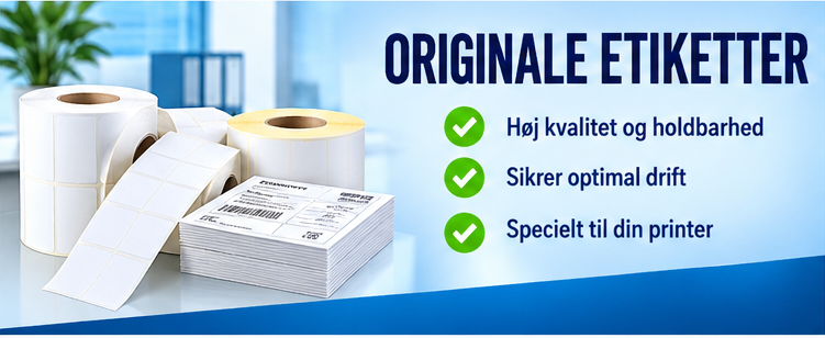 Originale etiketter til printere
