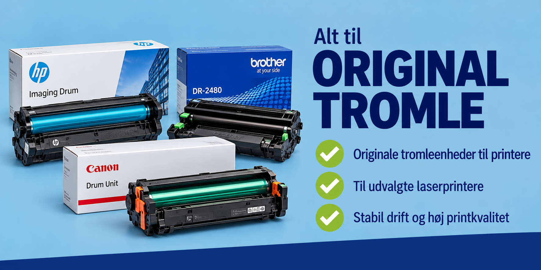 Originale tromleenheder til laserprintere