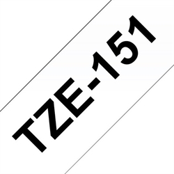 BROTHER TZe 151 Kompatibel tape 24 mm, Sort tekst på Klart 8M