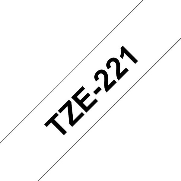 BROTHER TZe 221 Kompatibel tape 9mm, Sort tekst på Hvid  8M