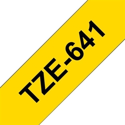 BROTHER TZe 641 Kompatibel tape 18mm, Sort tekst på Gul 8M