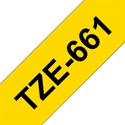 BROTHER TZe 661 Kompatibel tape 36mm, Sort tekst på Gul  8M